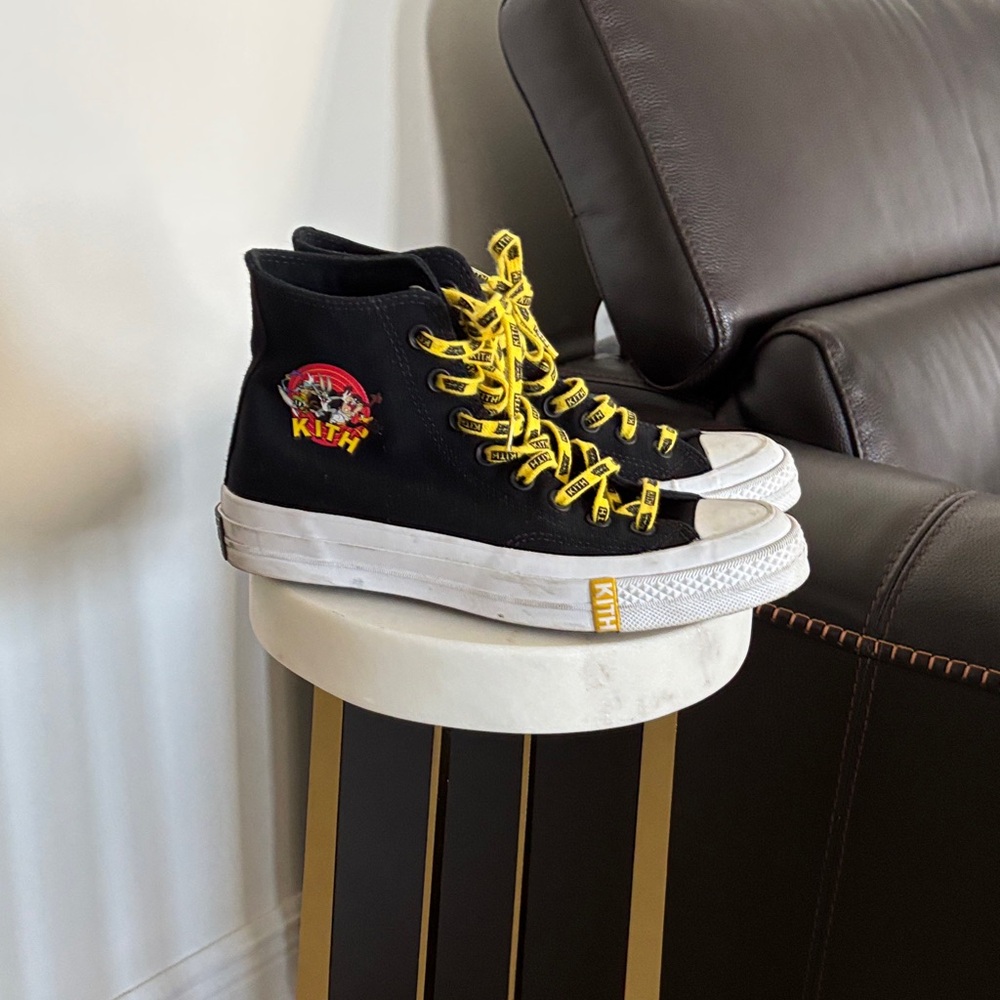 Kith Black and Yellow High-Tops